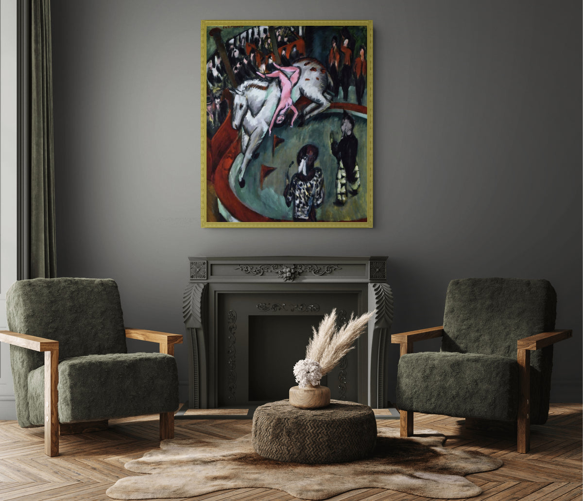 Jinete de circo - Ernst Ludwig Kirchner - Lienzo premium 430g (calidad de galeria)