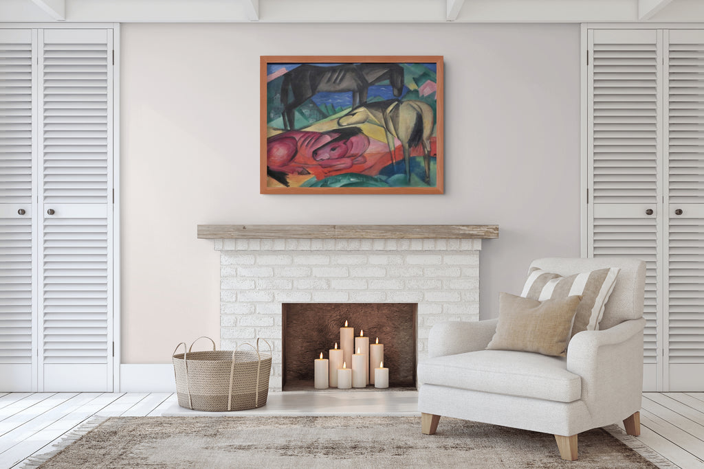 Three Horses - Franz Marc - Premium Canvas 430g (gallery quality)