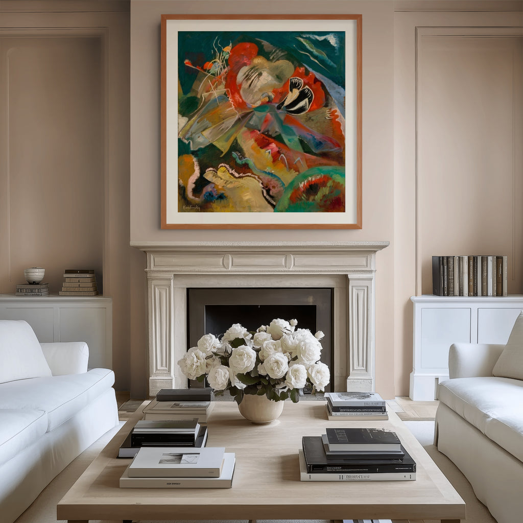 Imagen con líneas blancas - Wassily Kandinsky - Lienzo premium 430g (calidad de galeria)