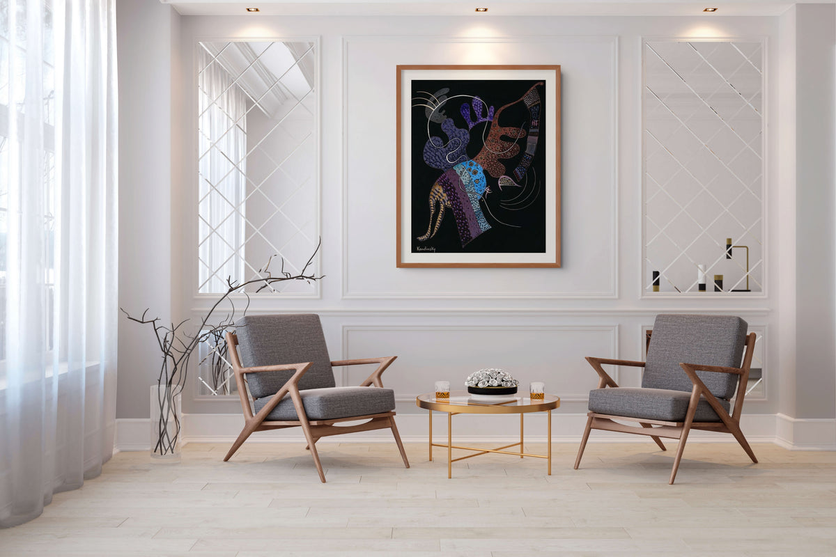 Couple on Horseback - Wassily Kandinsky - Premium 430g canvas (gallery quality)