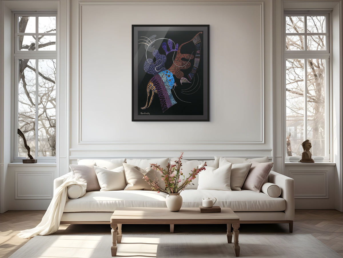 Couple on Horseback - Wassily Kandinsky - Premium 430g canvas (gallery quality)