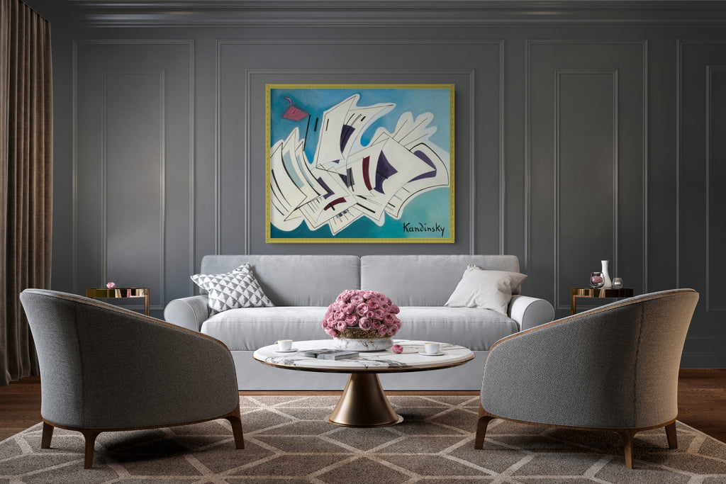 Couple à cheval - Vassily Kandinsky - Toile premium 430g (qualité galerie)