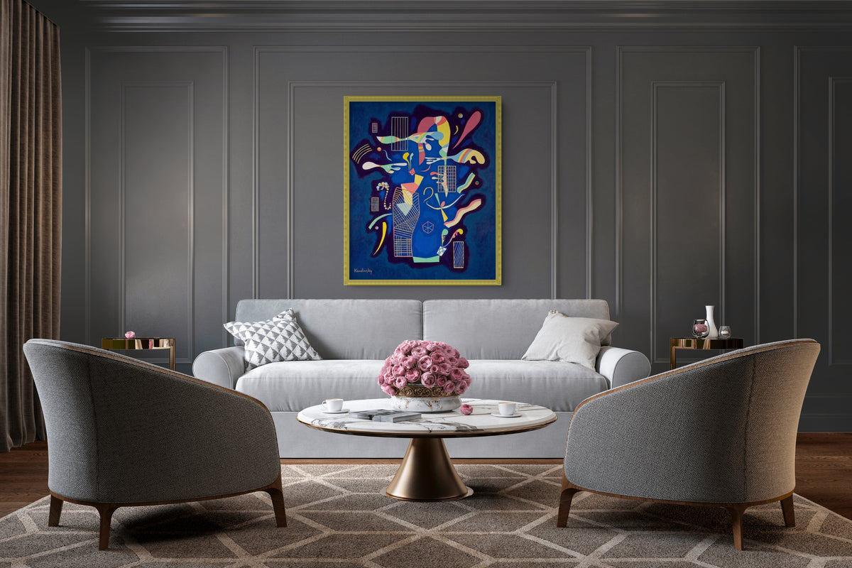 Couple on Horseback - Wassily Kandinsky - Premium 430g canvas (gallery quality)