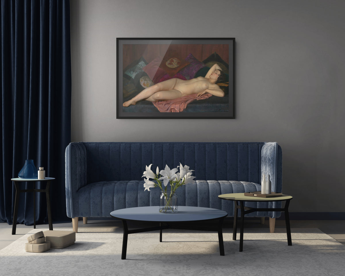 Desnudo reclinado - Adrien Thevenot - Lienzo premium 430g (calidad de galeria)