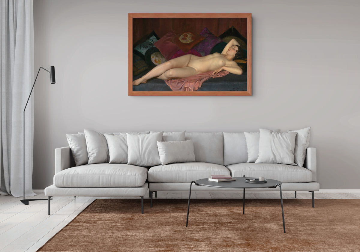 Desnudo reclinado - Adrien Thevenot - Lienzo premium 430g (calidad de galeria)