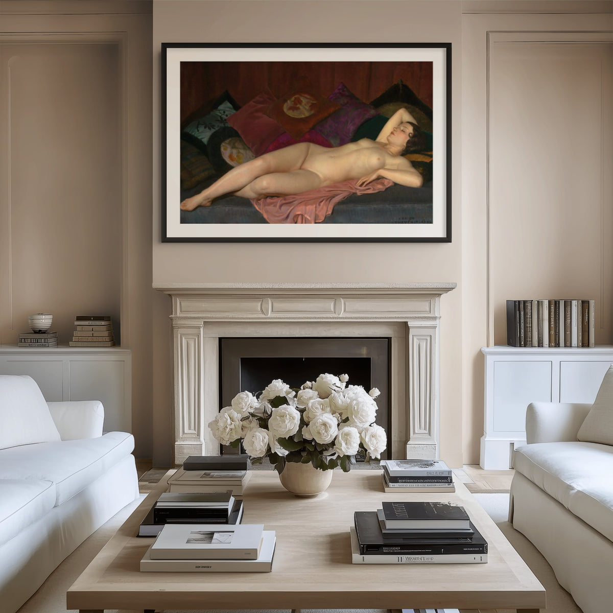 Desnudo reclinado - Adrien Thevenot - Lienzo premium 430g (calidad de galeria)