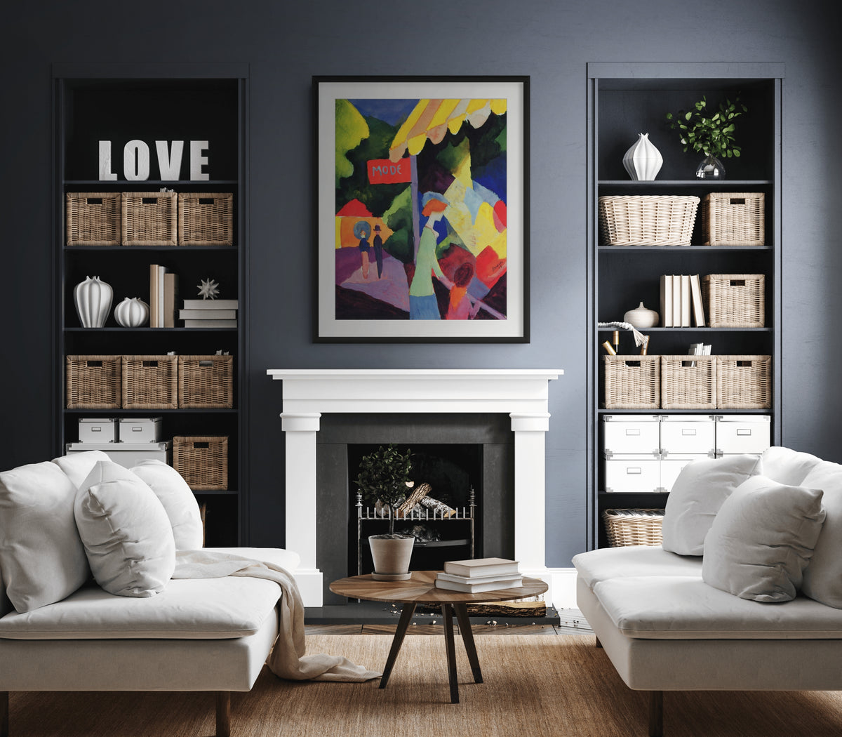 Fashion store - August Macke - Premium canvas 430g (gallery quality)