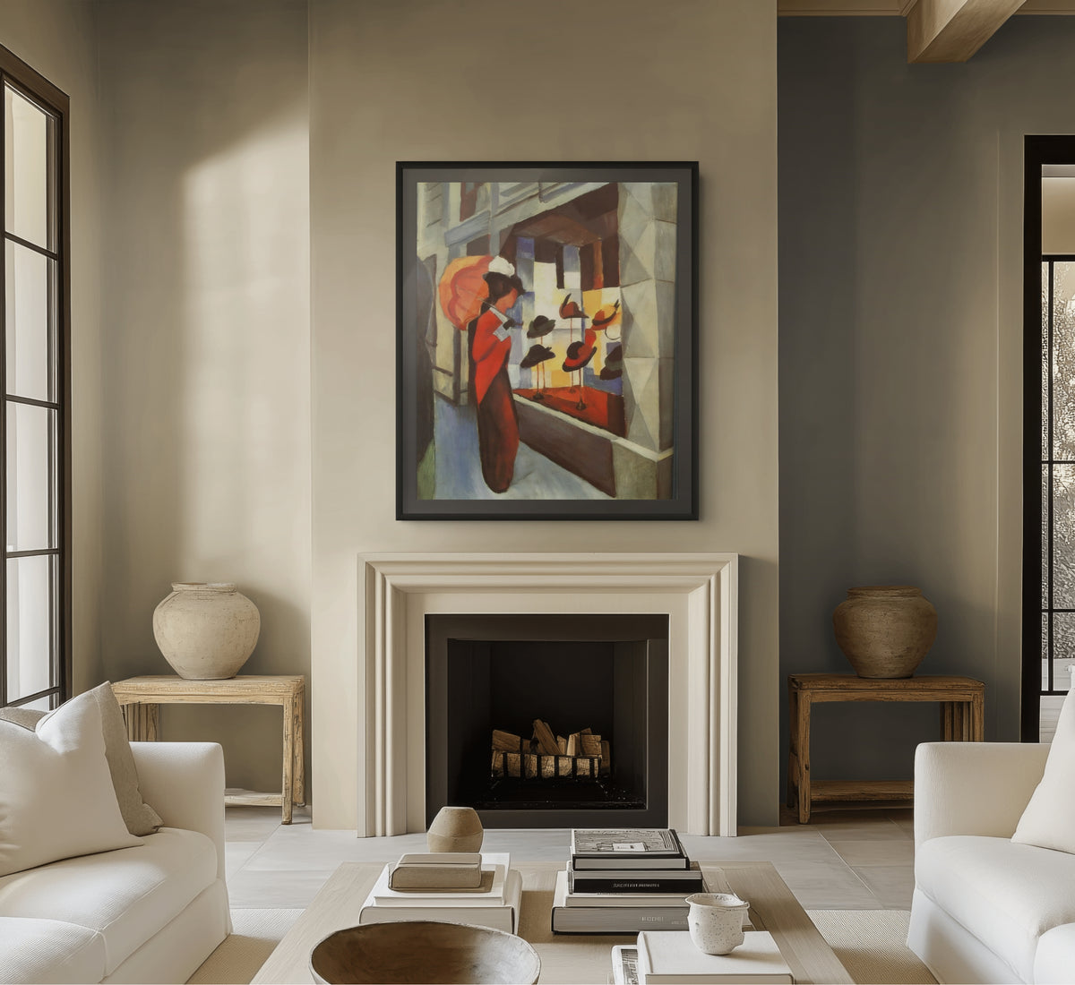 The Hat Shop -August Macke - Premium canvas 430g (gallery quality)