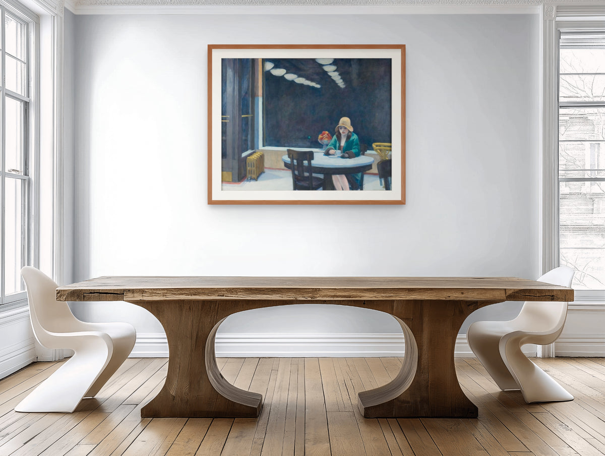 Automata - Edward Hopper - Lienzo premium 430g (calidad de galeria)