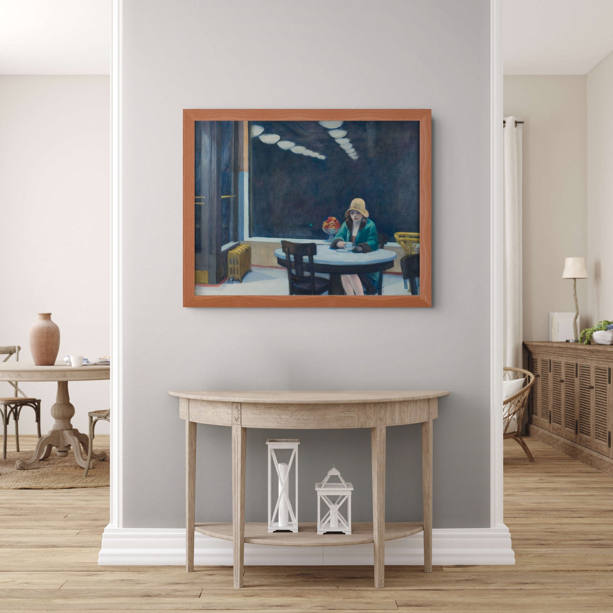 Automata - Edward Hopper - Lienzo premium 430g (calidad de galeria)
