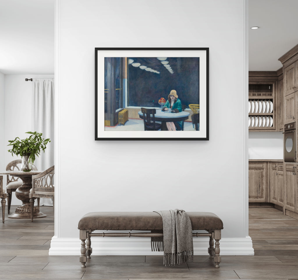 Automata - Edward Hopper - Lienzo premium 430g (calidad de galeria)
