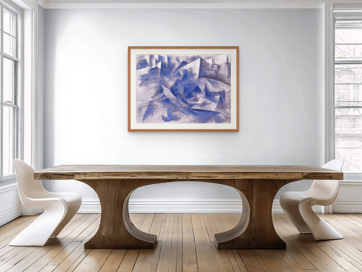 Horse + Rider + Houses - Umberto Boccioni - Premium Canvas 430g (gallery quality)