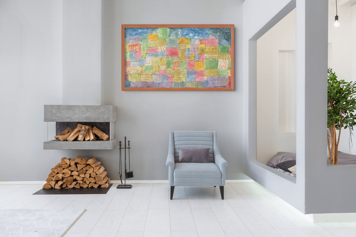 Paisaje colorido - Paul Klee - Lienzo premium 430g (calidad de galeria)