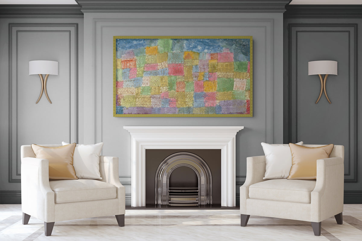 Paisaje colorido - Paul Klee - Lienzo premium 430g (calidad de galeria)