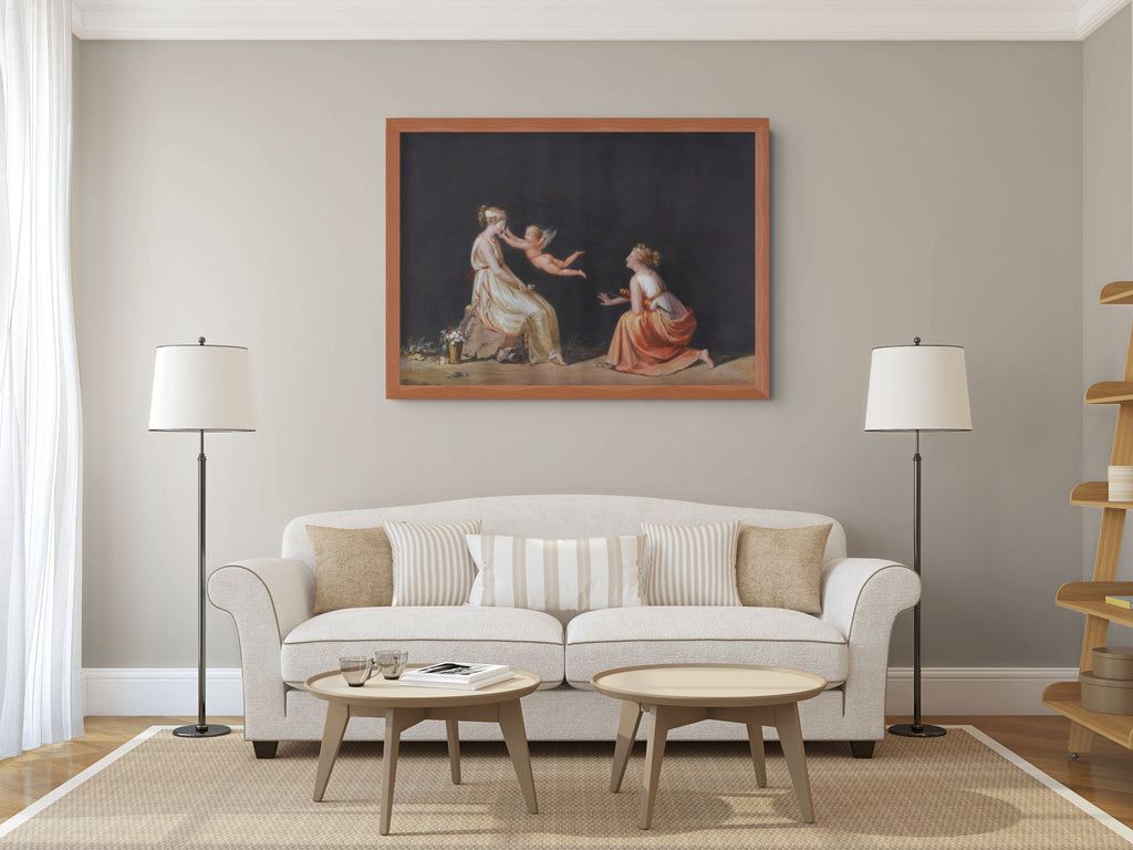 Cupido volando hacia una ninfa triste - Antonio Canova - Lienzo premium 430g (calidad de galeria)