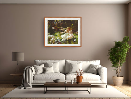 ...And the Fairies Fled - Charles Sims - Premium Canvas 430g (gallery quality)