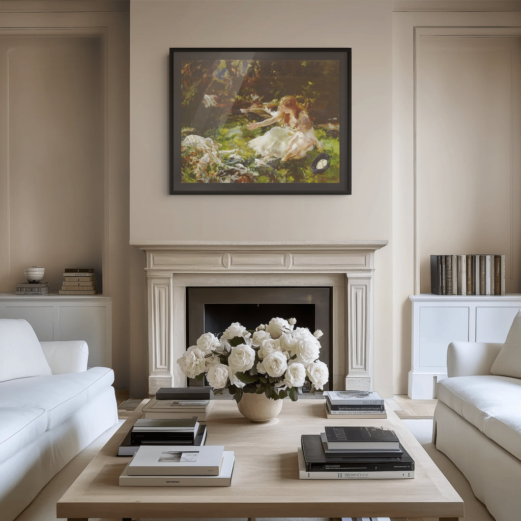 ...And the Fairies Fled - Charles Sims - Premium Canvas 430g (gallery quality)