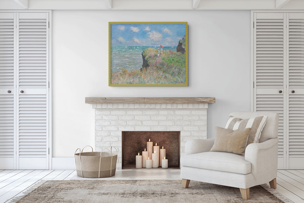 Cliff Walk at Pourville - Claude Monet - 430g Premium Canvas (Gallery Quality)