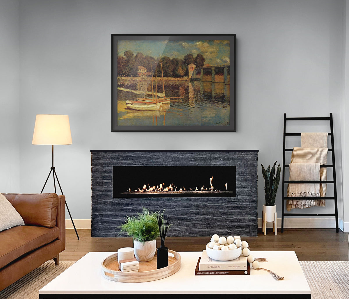 El puente de Argenteuil - Claude Monet - Lienzo premium 430g (calidad de galeria)