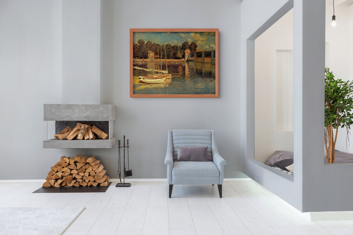 El puente de Argenteuil - Claude Monet - Lienzo premium 430g (calidad de galeria)