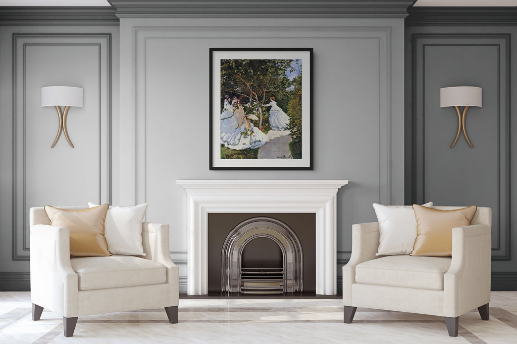 Femmes au jardin -Claude Monet - Toile premium 430g (qualité galerie)