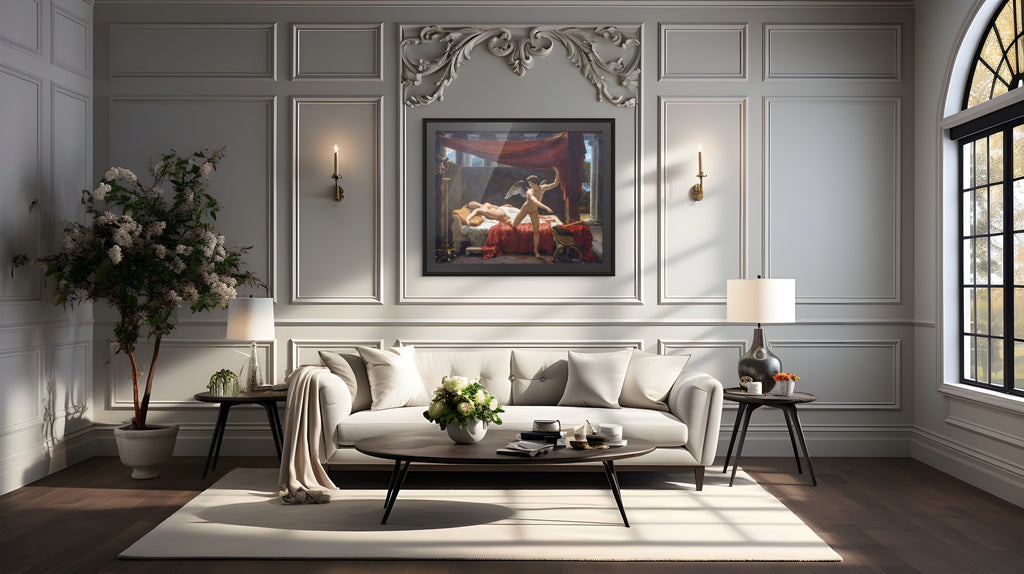 Cupido y Psique - Francois- Edouard Picot - Lienzo premium 430g (calidad de galeria)