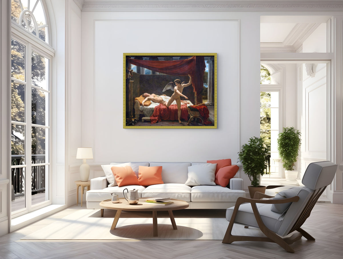 Cupido y Psique - Francois- Edouard Picot - Lienzo premium 430g (calidad de galeria)