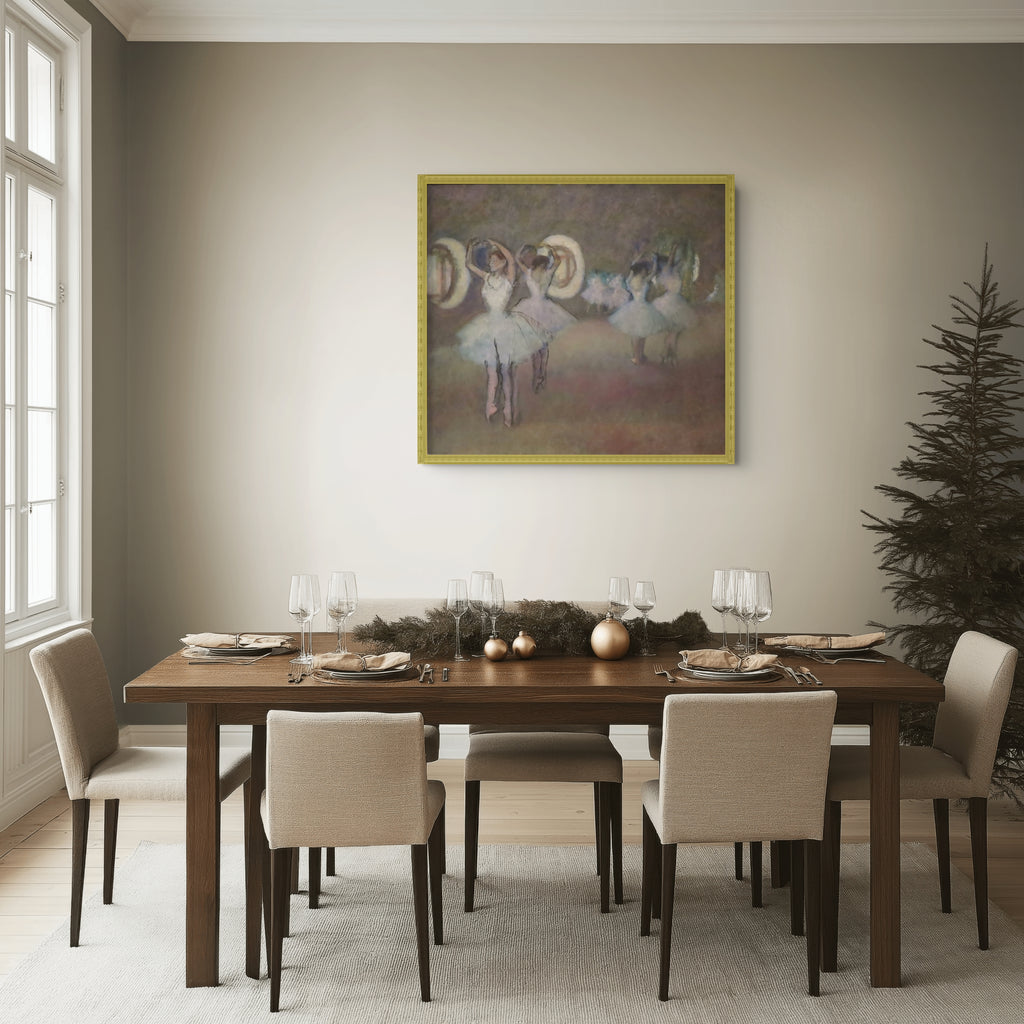 Danseuses à la rotonde de l'opéra de Paris - Edgar Degas - Toile premium 430g (qualité galerie)