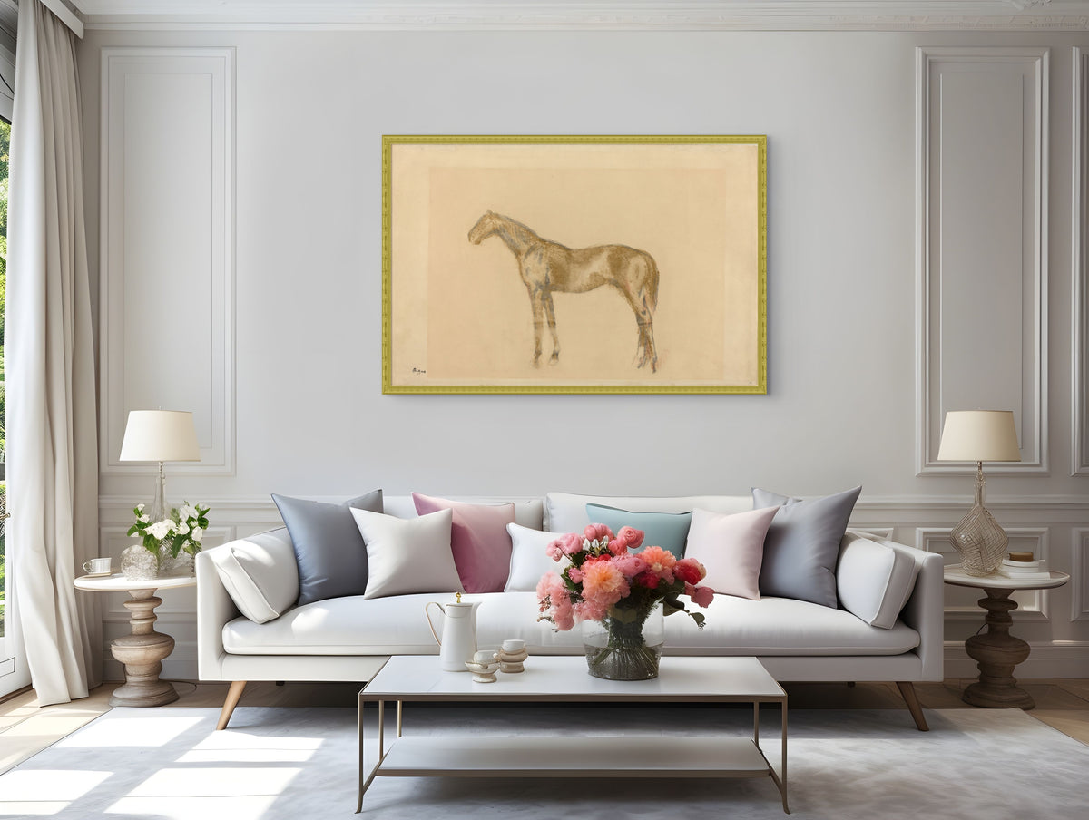 Caballo - Edgar Degas - Lienzo premium 430g (calidad de galeria)