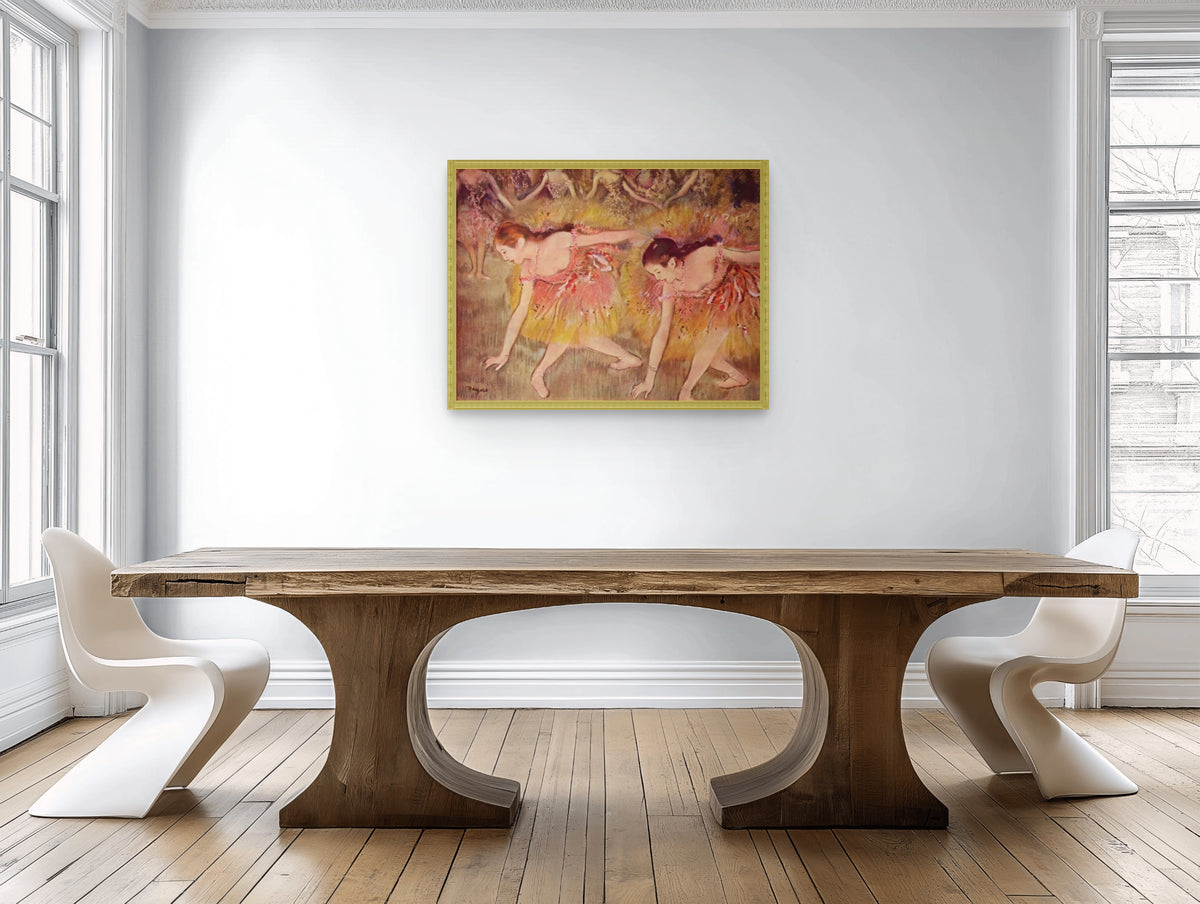 Bailarinas haciendo una reverencia - Edgar Degas - Lienzo premium 430g (calidad de galeria)
