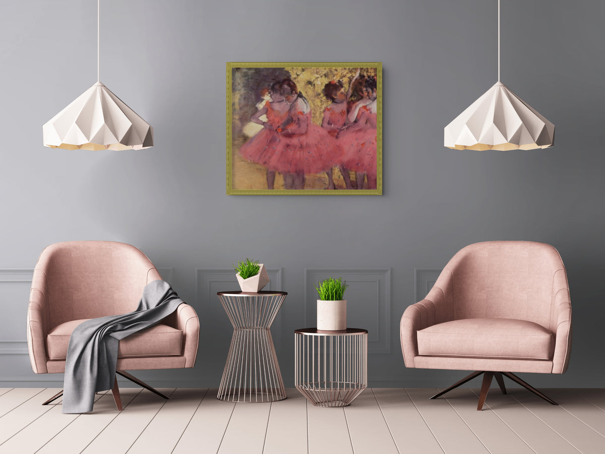 Pink Dancers - Edgar Degas - Premium 430g Canvas (Gallery Quality)