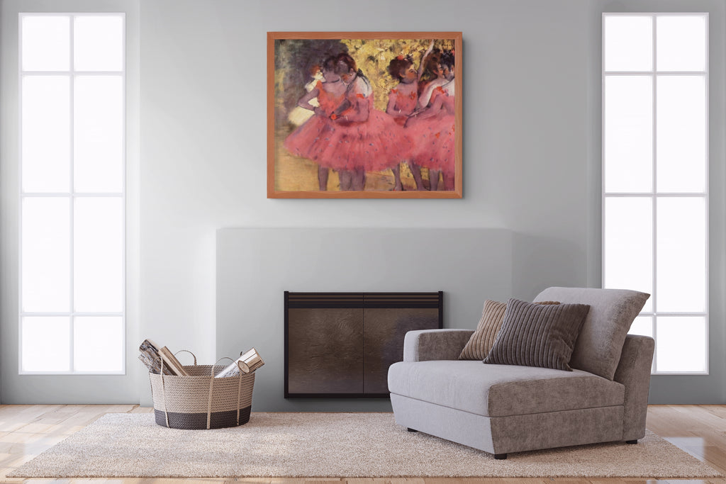 Pink Dancers - Edgar Degas - Premium 430g Canvas (Gallery Quality)