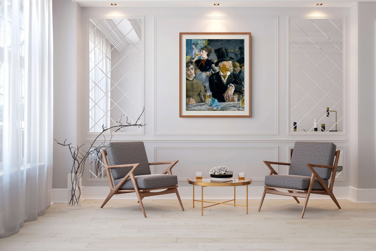 Monet in his Studio Boat - Edouard Manet - Premium Canvas 430g (gallery quality)