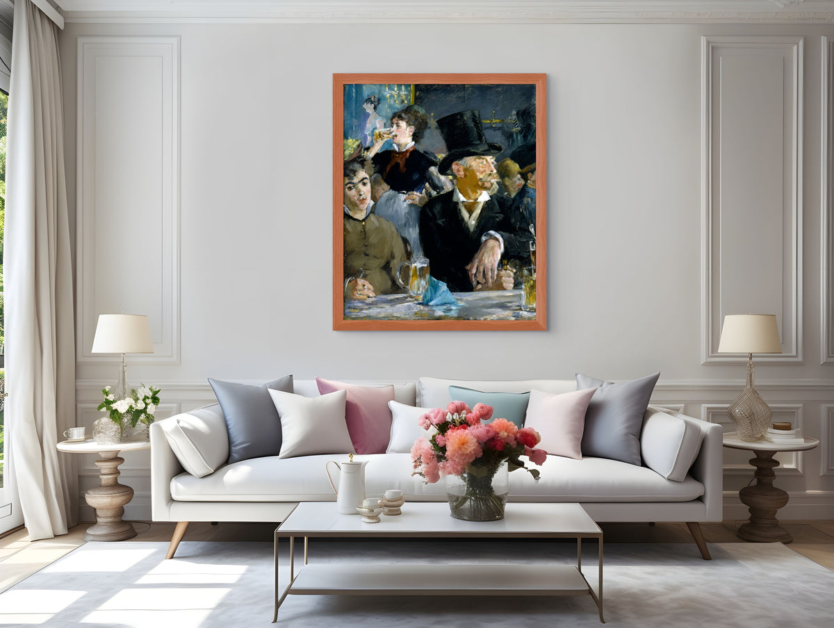 Monet in his Studio Boat - Edouard Manet - Premium Canvas 430g (gallery quality)