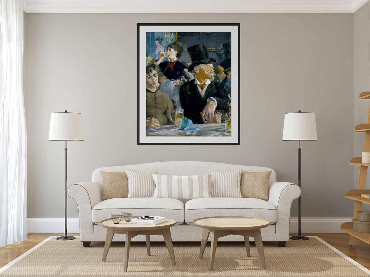 Monet in his Studio Boat - Edouard Manet - Premium Canvas 430g (gallery quality)