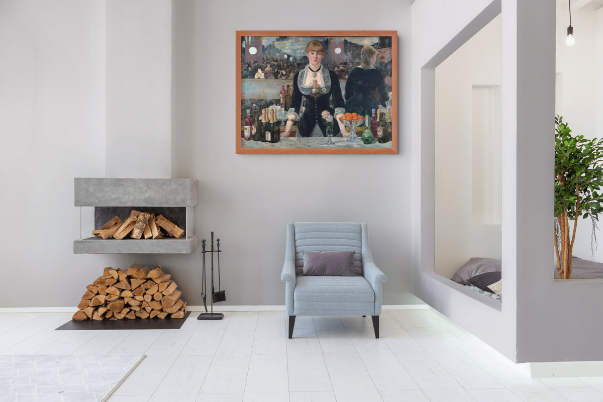 Monet in his Studio Boat - Edouard Manet - Premium Canvas 430g (gallery quality)
