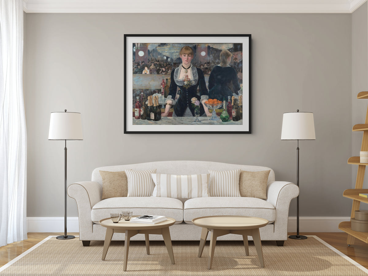 Monet in his Studio Boat - Edouard Manet - Premium Canvas 430g (gallery quality)