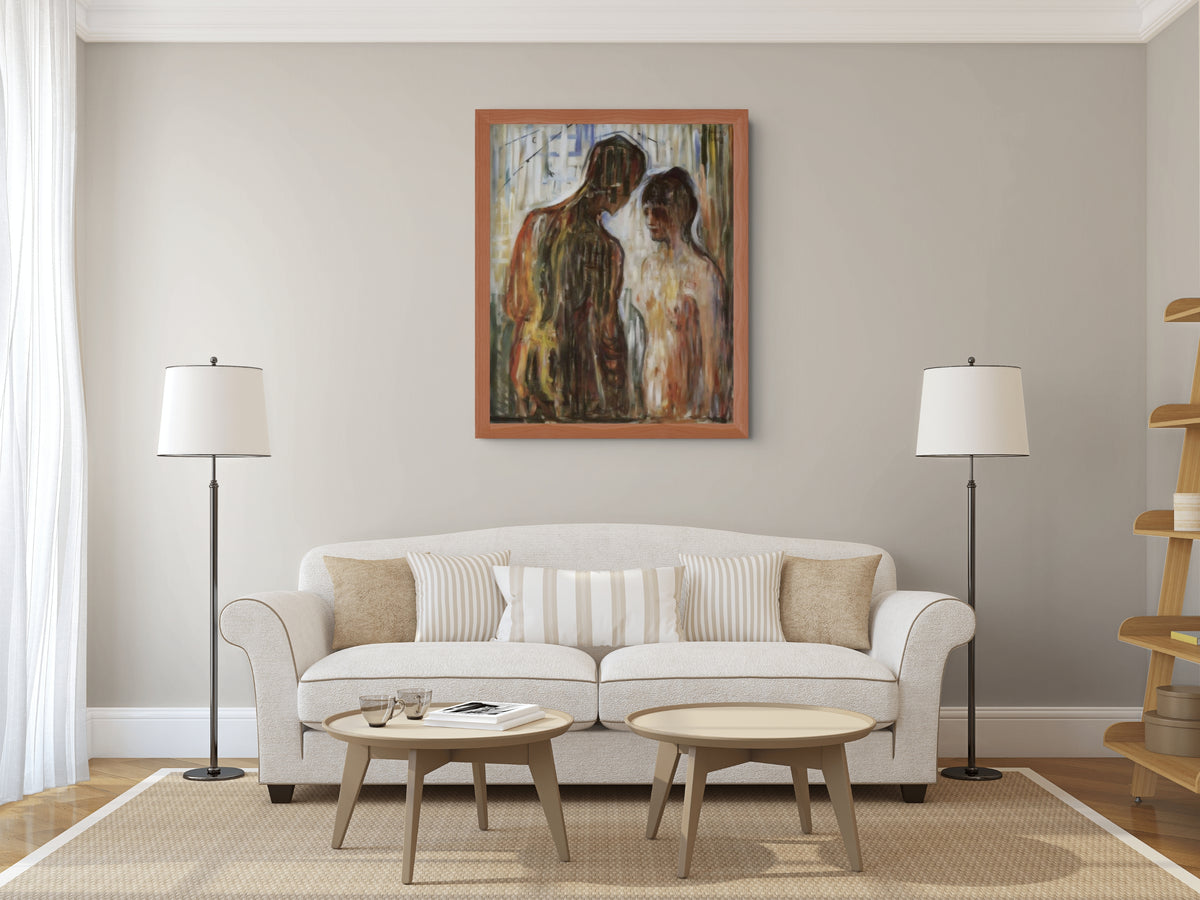 Cupido y Psique - Edvard Munch - Lienzo premium 430g (calidad de galeria)