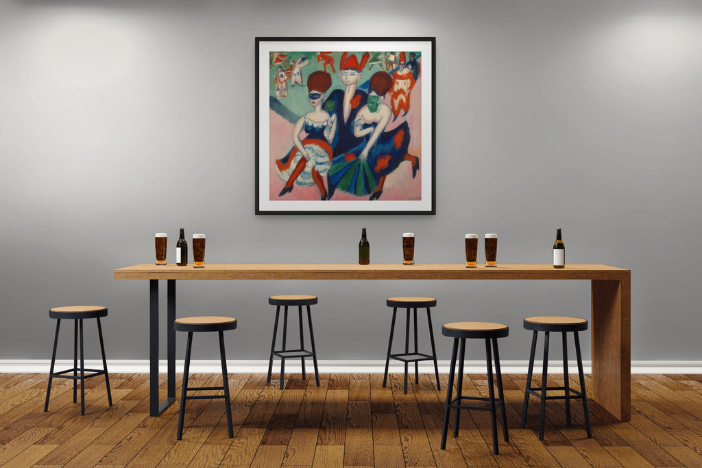 Danseurs masqués - Ernst Ludwig Kirchner - Toile premium 430g (qualité galerie)