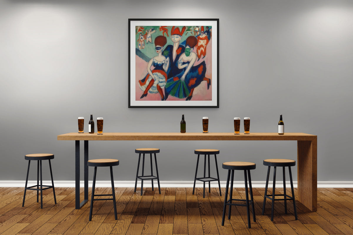 Danseurs masqués - Ernst Ludwig Kirchner - Toile premium 430g (qualité galerie)