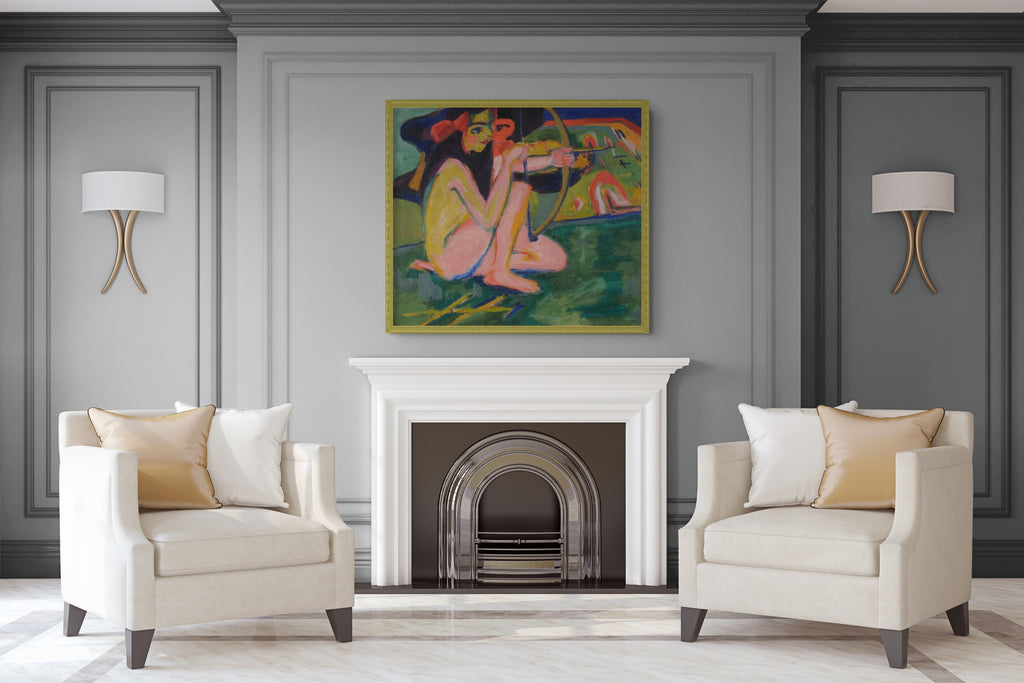 Franzi with Bow and Arrow - Ernst Ludwig Kirchner - Premium canvas 430g (gallery quality)