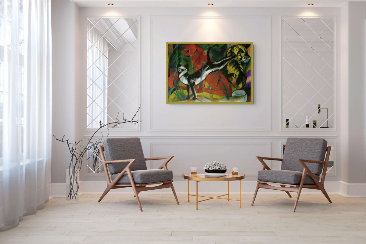 Tres Gatos - Franz Marc - Lienzo premium 430g (calidad de galeria)