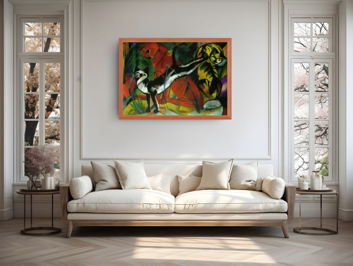 Tres Gatos - Franz Marc - Lienzo premium 430g (calidad de galeria)