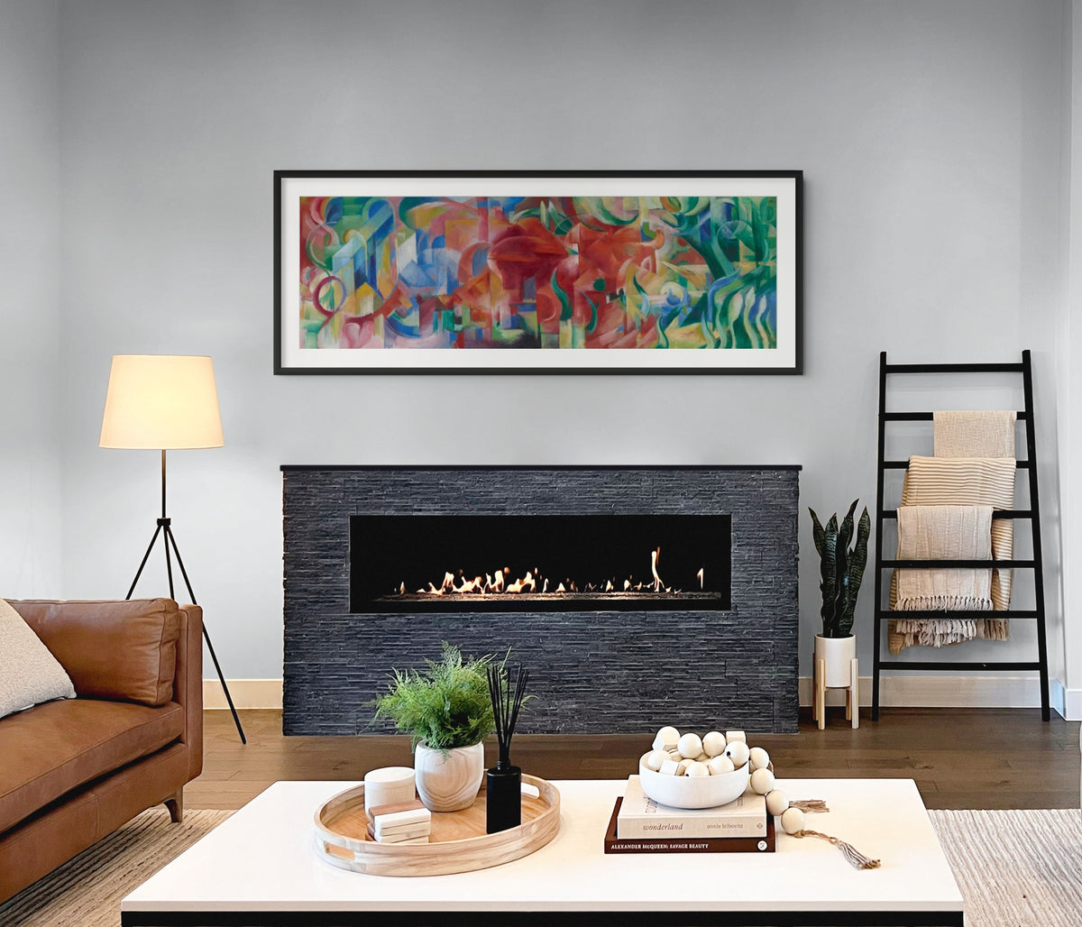 Formas jugando - Franz Marc - Lienzo premium 430g (calidad de galeria)
