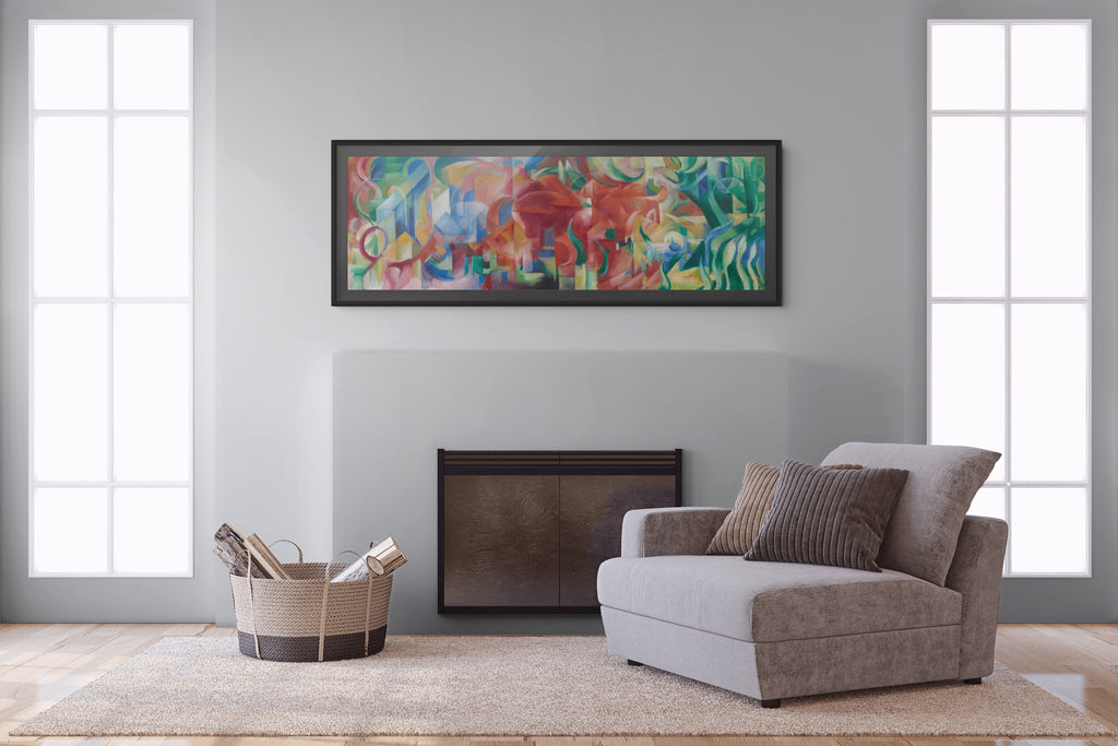 Formas jugando - Franz Marc - Lienzo premium 430g (calidad de galeria)