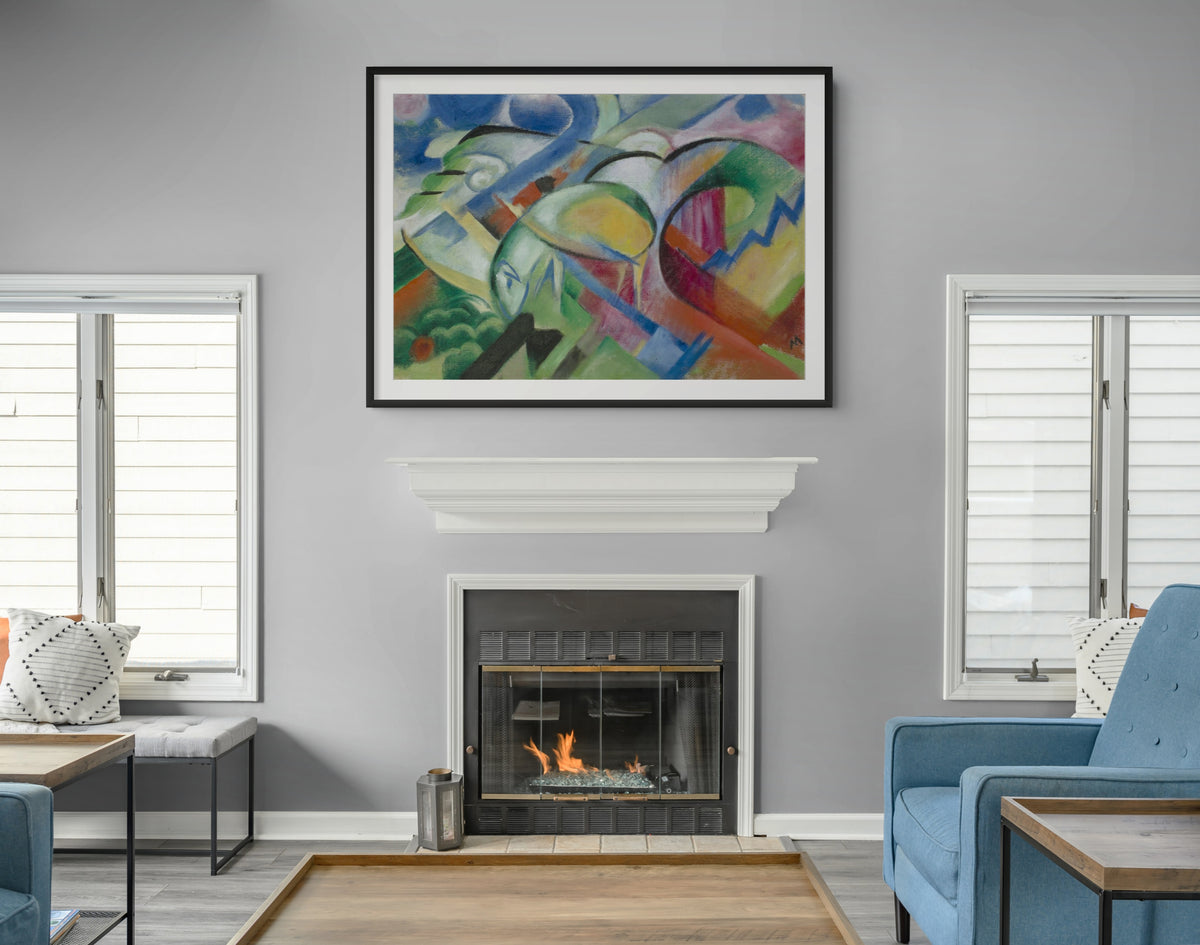 Playing Forms - Franz Marc - Premium Canvas 430g (gallery quality)
