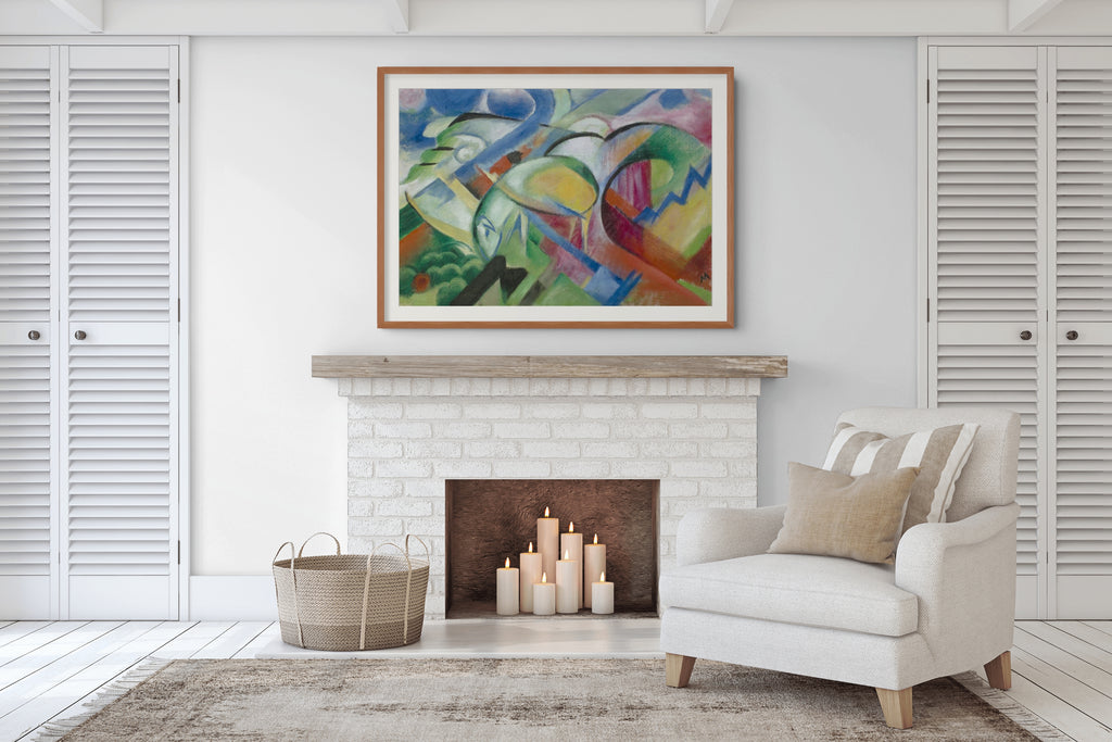 Formes jouant - Franz Marc - Toile premium 430g (qualité galerie)