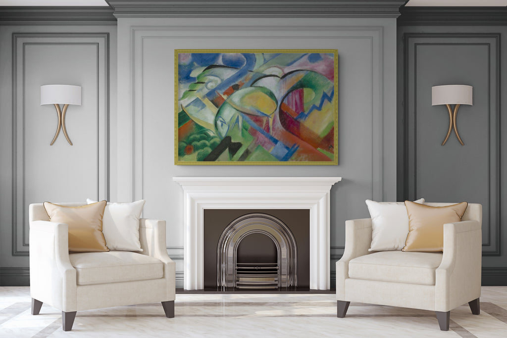 Formes jouant - Franz Marc - Toile premium 430g (qualité galerie)