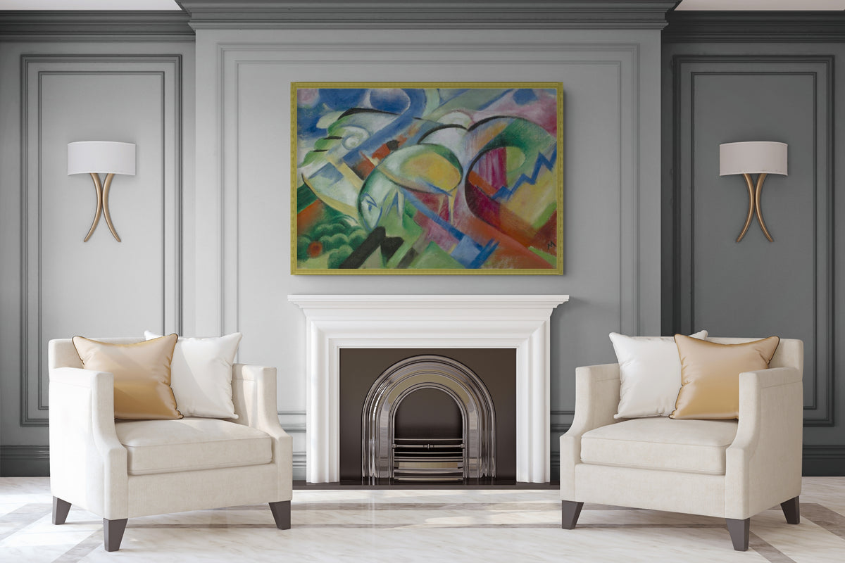 Playing Forms - Franz Marc - Premium Canvas 430g (gallery quality)