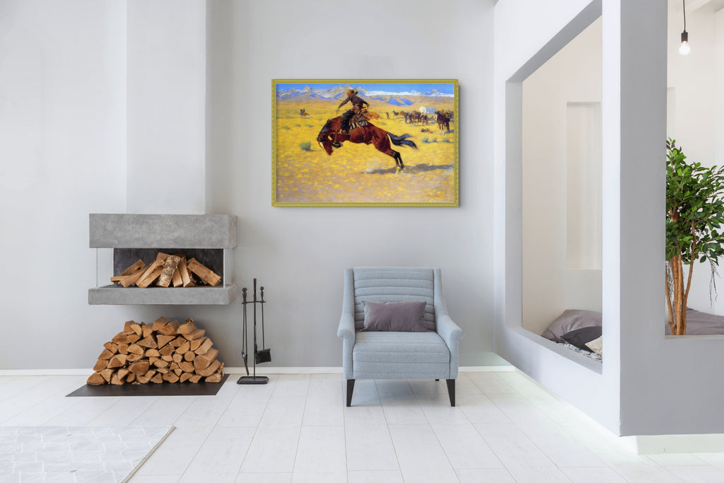 A Cold Morning on the Prairie - Frederic Remington - Premium Canvas 430g (gallery quality)